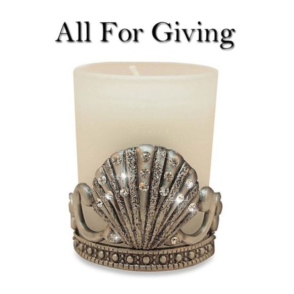 All For Giving Accents Seashell Rhinestone Candle Holder New Poshmark